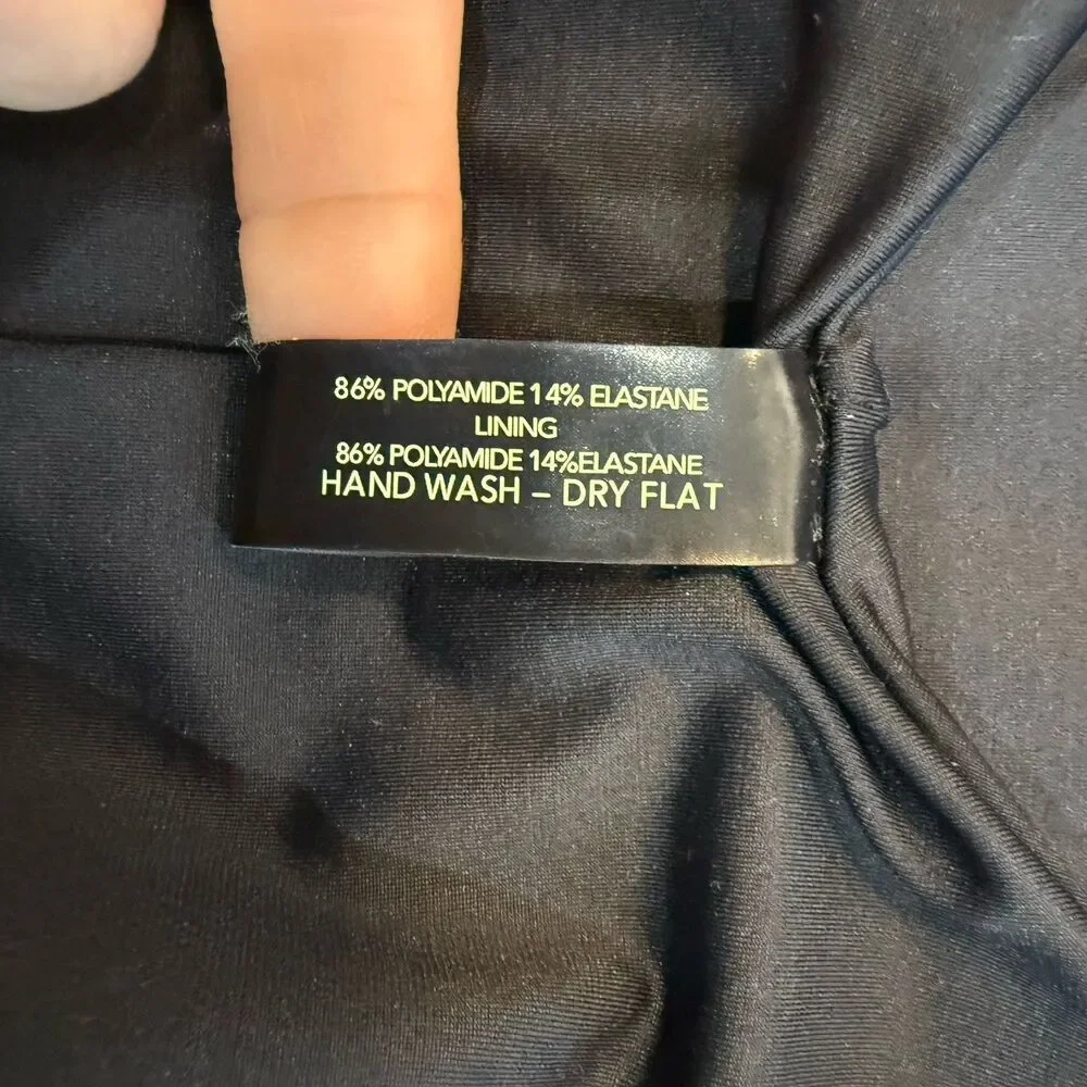 Reina Olga Free People For A Rainy Day Black One Piece Swim Sz 1 Small